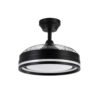 Ventilador Dc Cerrato Negro 72w 3aspas Desplegables 107d 7200lm 6vel 3000k,4000k,6000k, Remoto+temporizador+memoria