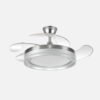 Ventilador Dc Cerrato Niquel 59w 4aspas Desplegables 107d 6980lm 6vel 3000k,4000k,6000k, Remoto+reg.intens.+temporizador+memoria