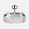 Ventilador Dc Cerrato Niquel 59w 4aspas Desplegables 107d 6980lm 6vel 3000k,4000k,6000k, Remoto+reg.intens.+temporizador+memoria