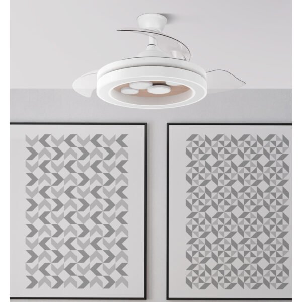 Ventilador Dc Cupido 55w Blanco/haya 3asp.107d 4960l 3000-4500-6500k Reg.intensidad+remoto+memoria+temporizador