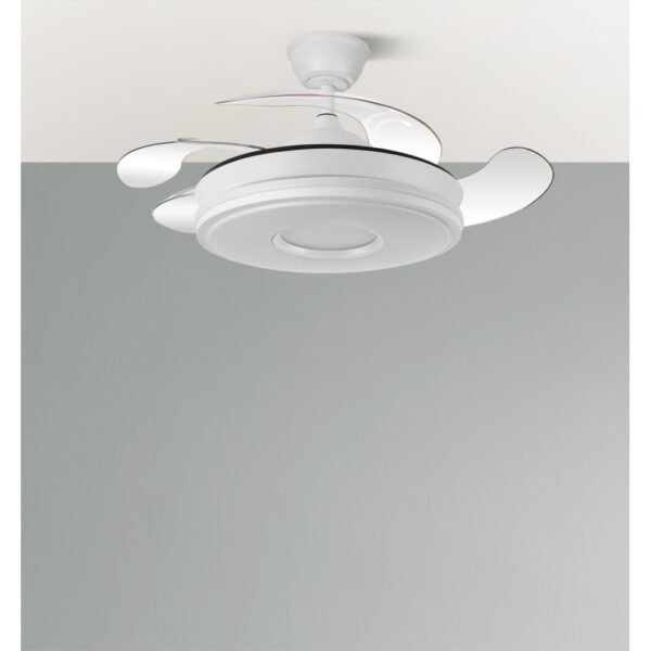 Ventilador Dc Dani 59w 6980lm Blanco 4aspas 6velocidades 91d 3000-4000-6000k Remot+reg.intensidad+memori+tempor