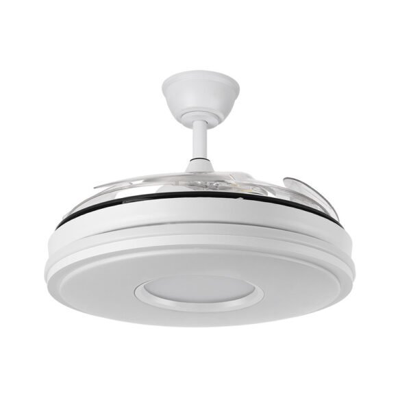 Ventilador Dc Dani 59w 6980lm Blanco 4aspas 6velocidades 106d 3000-4200-6500k Remoto+Reg.Intensidad+memoria+temporizador 24