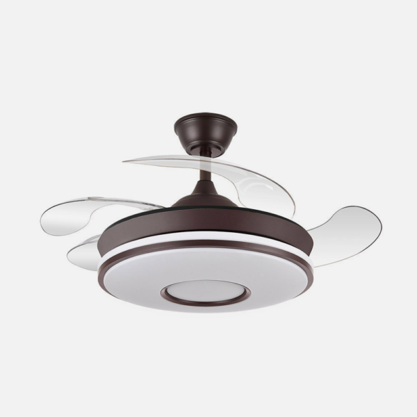 Ventilador Dc Dani Mini 59w Marron 4asp 91d 6980lm 3000-4000-6000k Reg.intensidad Remoto,memoria,temporizador