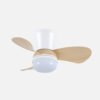 Ventilador Dc Enoc 15w 1800lm Blanco/haya 3aspas 58d 3000k-4200k-6500k Regulable Intensidad+ Remoto+temporizador+memoria