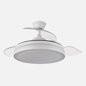 Ventilador Dc Esparta Plus 59w 6980lm Blanco 3 Aspas Desp. 107d 3 Colores C/Remoto+ Temporizador+ Memoria