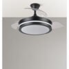 Ventilador Dc Esparta Negro  Mini 59w 6980lm 91d 3asp.d Esp.3000-4000-6000k Remoto+tempor+memori