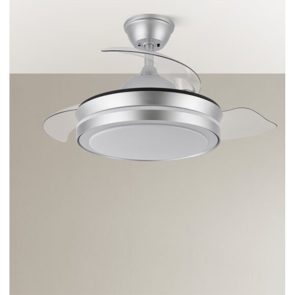 Ventilador Dc Esparta Mini Plata 59w 6980lm 91d 3asp.d Esp.3000-4000-6000k Remoto+tempor+memori