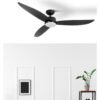 Ventilador Dc Genil 24w Negro 3aspas 6vel 132d 2424lm 3000-4000-6500k Remoto+temporizador+memoria