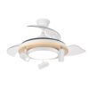 Ventilador Dc Gladiator 37+15w Blanco/haya 3asp.107d 3980lm 3000-4500-6500k Remoto+memoria+temporizador