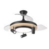 Ventilador Dc Gladiator 37+15w Negro/madera 3asp.107d 3980lm 3000-4500-6500k 2encendidos Indep.Remoto+memoria+temporiz.