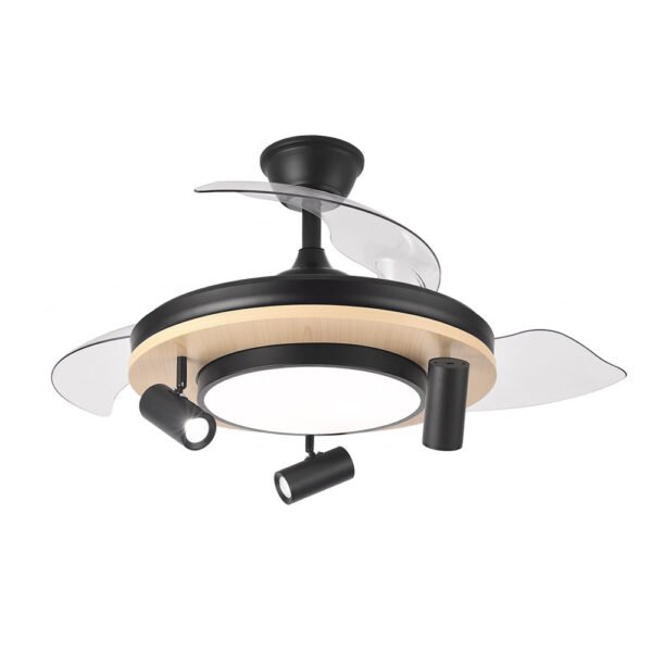Ventilador Dc Gladiator 37+15w Negro/madera 3asp.107d 3980lm 3000-4500-6500k 2encendidos Indep.Remoto+memoria+temporiz.