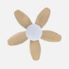 Ventilador Dc Haran 15w 1800lm Blanco/haya 5aspas 62d 3000k-4200k-6500k Regulable Intensidad+Remoto+temporizador+memoria