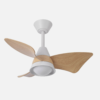 Ventilador Dc Jaguar 30w 3000lm Blanco/haya 96d 3aspas 6vel 3000-4500-6500k Remoto+reg.intensidad+memoria+temporizador