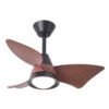Ventilador Dc Jaguar 30w 3000lm Negro/roble 96d 3aspas 6vel 3000-4500-6500k Remoto+reg.intensidad+memoria+temporizador