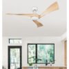 Ventilador Dc Janubi 22w Bla/haya 3asp.132d Reg.in 2350lm 3000-4000-6000k Remot+temp+mem 24