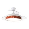 Ventilador Dc Moda 72w Blanco/hoja Caldera 108d 3aspas 7200lm 3000k,4000k,6000k Remoto+memoria+temporizador