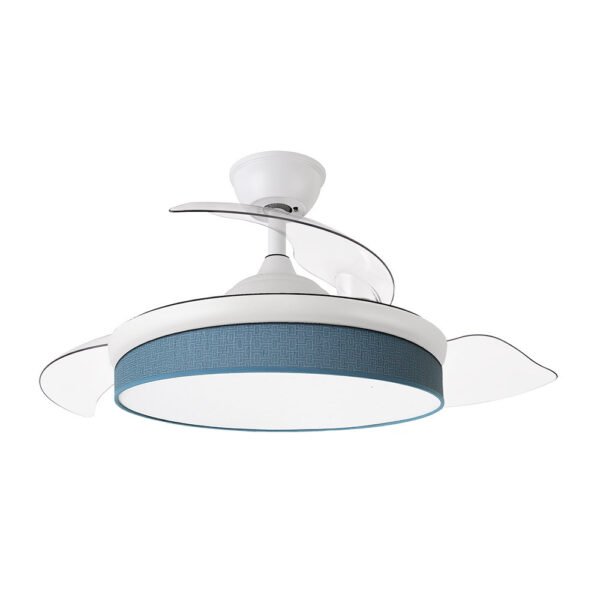 Ventilador Dc Moda 72w Blanco/azul 91d 3aspas 7200lm 3000-4000-6000k Remoto+ Memoria+ Temporizador