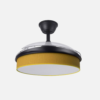 Ventilador Dc Moda 72w Negro/amarillo 91d 3aspas 7200lm 3000-4000-6000k Remoto+ Memoria+ Temporizador