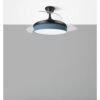 Ventilador Dc Moda 72w Negro/azul 91d 3aspas 7200lm 3000-4000-6000k Remoto+ Memoria+ Temporizador
