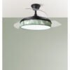 Ventilador Dc Moda 72w Negro/hoja Verde 91d 3aspas 7200lm 3000k, 4000k, 6000k Remoto+ Memoria+ Temporizador