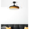 Ventilador Dc Moda 72w Negro/naranja 91d 3aspas 7200lm 3000-4000-6000k Remoto+ Memoria+ Temporizador
