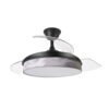 Ventilador Dc Moda 72w Negro/ola Gris 108d 3aspas 7200lm 3000k,4000k,6000k Remoto+memoria+temporizador