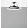Ventilador Dc Moda 72w Negro/surco Gris 108d 3aspas 7200lm 3000k,4000k,6000k Remoto+memoria+temporizador