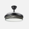 Ventilador Dc Moda 72w Negro/tetris Gris 91d 3aspas 7200lm 3000-4000-6000k Remoto+ Memoria+ Temporizador
