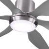 Ventilador Dc Otto 24w 2950lm Niquel 6 Aspas Plata Reg.x167d 3000-4000-6000k 2tijas C/remoto, Memoria y Temporizador