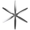 Ventilador Dc Otto 24w 2950lm Niquel 6 Aspas Plata Reg.x167d 3000-4000-6000k 2tijas C/remoto, Memoria y Temporizador