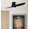Ventilador Dc Nordic 24w 2400lm Negro 2 Aspas 132d 3000k,4500k,6000k, Remoto+temporizador+memoria