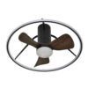 Ventilador Dc Oporto 46w Neg/marr 3asp.66d 4600lm 3000-4000-6000k 6vel Remot,tempo,3int.rg