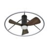 Ventilador Dc Oporto 56w Neg/marr 3asp.84d 5600lm 3000-4000-6000k 6vel Remot,tempo,3int.rg