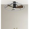 Ventilador Dc Oporto 56w Neg/marr 3asp.84d 5600lm 3000-4000-6000k 6vel Remot,tempo,3int.rg