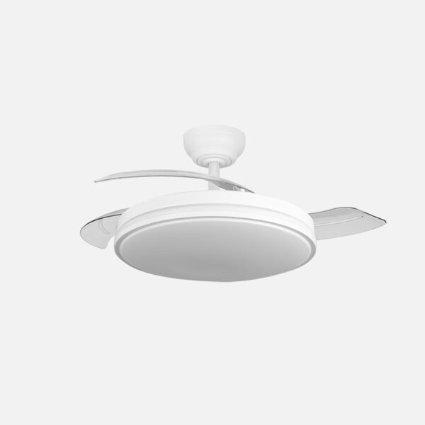 Ventilador Dc Parlatore 60w Blanco 3aspas Control X Voz 107d 6980lm 3col.remoto+reg.intensidad+temporizador+memoria