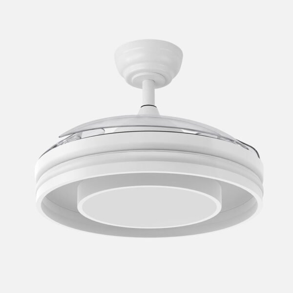 Ventilador Dc Pitufo 57w Blanco 3asp107d 3990lm Rgb  +3000-4500-6500k Reg.intensidad+remoto+memo+temporiz