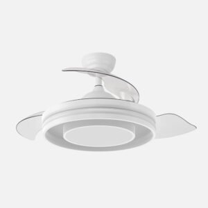 Ventilador Dc Pitufo 57w Blanco 3asp107d 3990lm Rgb  +3000-4500-6500k Reg.intensidad+remoto+memo+temporiz