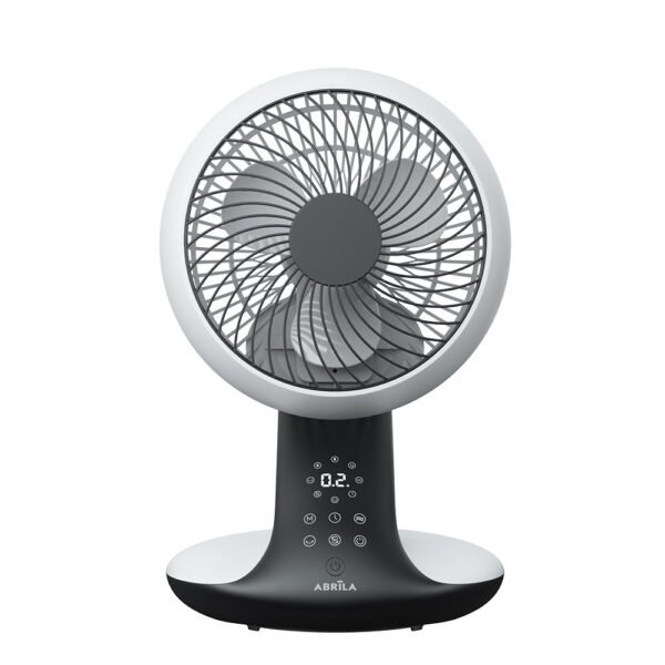 Ventilador Dc Sobremesa Miera Blanco/negro 20w 8vel Oscilacion 3d.remoto,temporizador 40,5x25,4x23,3cm