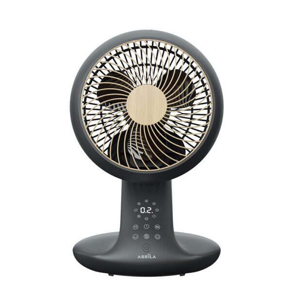 Ventilador Dc Sobremesa Miera Negro/haya 20w 8vel Oscilacion 3d.remoto,temporizador 40,5x25,4x23,3cm