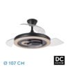 Ventilador Dc Sultan 68w Negro/madera 3asp.107d 4960lm 3000-4500-6500k Reg.intensidad+remoto+memoria+temporizador