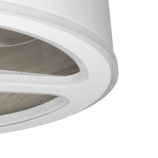 Ventilador Dc Tatiana 110w Blanco/mad.Gris 3 Aspas 62d 3000-4000-6000k 9350lm Remoto,memoria,temporizador