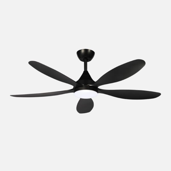 Ventilador Dc Tobarra 18w Negro 5aspas 6vel.132d  2250lm 3000-4500-6500k Remoto+memoria+temporizador
