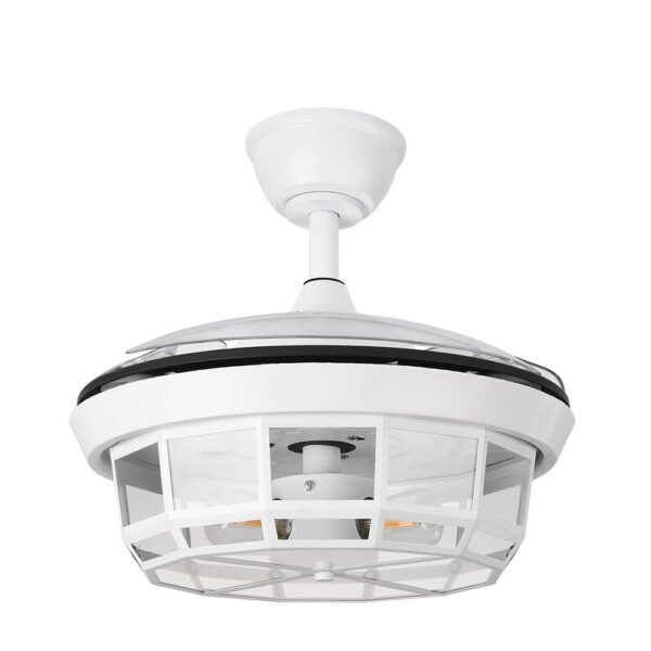 Ventilador Dc Tornado Mini Blanco 3xe27 91d 3aspas Desplegables 6velocidades C/remoto Y Temporizador