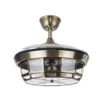 Ventilador Dc Tornado Mini Cuero 3xe27 91d 3aspas Desplegables 6velocidades C/remoto Y Temporizador