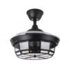 Ventilador Dc Tornado Mini Negro 3xe27 91d 3aspas Desplegables 6velocidades C/remoto Y Temporizador