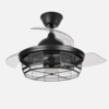 Ventilador Dc Tornado Negro 5xe27 107d 3aspas Desplegables 6velocidades C/remoto Y Temporizador