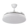 Ventilador Dc Tridente 59w Blanco 4aspas Desp.107d 6980lm Reg.intensidad Remoto+temporizador+memoria 3000-4000-6000k