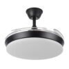 Ventilador Dc Tridente Mini 59w Negro 4aspas Desp.91d 6980lm Reg.intensidad Remoto+temporizador+memoria 3000-4000-6000k