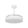 Ventilador Dc Papiro 59w Blanco 4aspas desp.107d 5900lm Reg.intensidad 3000k,4000k,6000k Remoto+ Memoria+ Temporizador