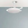 Ventilador Dc Papiro 59w Blanco 4aspas desp.107d 5900lm Reg.intensidad 3000k,4000k,6000k Remoto+ Memoria+ Temporizador